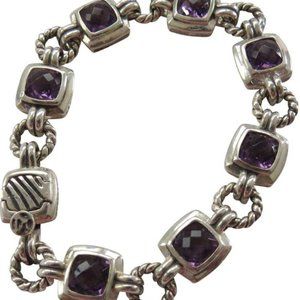 David Yurman Renaissance SS Amethyst Link Bracelet